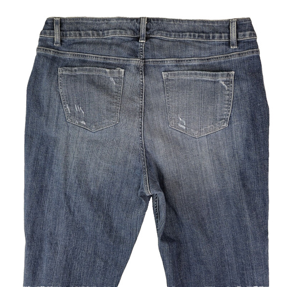 Lane Bryant Jeans Womens 20R Distressed Straight Leg High Rise Stretch Denim - Picture 3 of 11